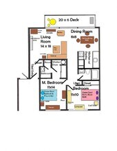 Two Bedroom and Two Bath D-24 floor plan